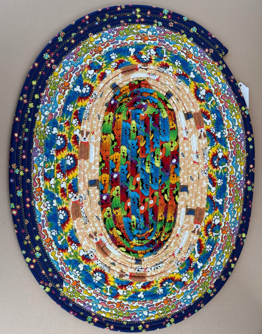 Jelly Roll Trivet-Pet Bowl Mat-Dog